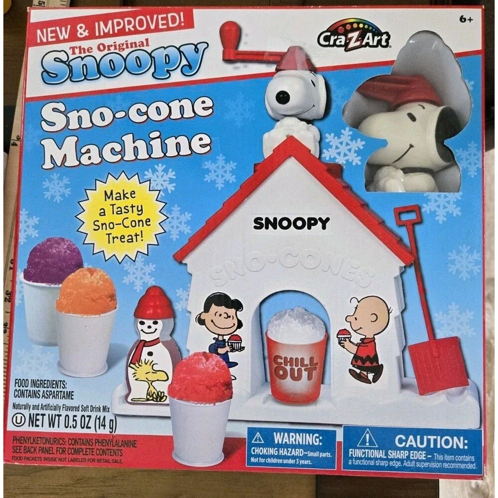 NIB The Original Snoopy Sno-Cone Machine Cra-Z-Art  New & Improved